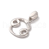925 Sterling Silver Micro Pave Clear Cubic Zirconia Pendants STER-H117-01P-04-2