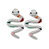 304 Stainless Steel Enamel Stud Earrings EJEW-Z116-02P-2