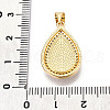 Brass Micro Pave Clear Cubic Zirconia Pendants KK-N268-23G-3