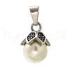 304 Stainless Steel Plastic Pearl Pendants STAS-U035-20AS-1