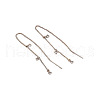 Flat Round Brass Clear Cubic Zirconia Ear Thread FS-WG76BDC-02-2