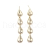 Brass Pendants Stud Earrings EJEW-B046-09G-1
