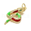 Brass Micro Pave Cubic Zirconia Pendants KK-I724-A04-2