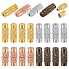   100Pcs 4 Colors Column Brass Screw Clasps KK-PH0010-58-1
