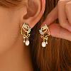 Vintage S925 Sterling Silver Clear Cubic Zirconia Queen Dangle Stud Earrings UP7038-5