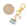 Angel Glass Seed Beaded Pendant Decorations HJEW-MZ00166-05-3