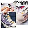  150Pcs 3 Colors Nylon Detachable Blank Shoelace Buckle Clips FIND-NB0004-21-3