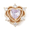 Brass Micro Pave Cubic Zirconia Beads KK-K297-34G-01-1
