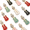 50Pcs 5 Colors Alloy Enamel Pendants ENAM-CJ0002-32-3