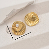 Elegant Stainless Steel Textured Rhombus Stud Earrings YK4954-3