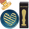 Brass Wax Seal Stamps with Wood Handle AJEW-WH0412-0233-1