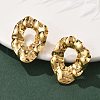 304 Stainless Steel Stud Earrings for Women EJEW-U052-07G-2