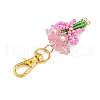 Bouquet Handmade Glass Seed Beaded & Acrylic Pendants Decorations HJEW-MZ00269-04-4