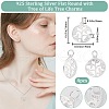 Beebeecraft 4Pcs 925 Sterling Silver Pendants STER-BBC0005-47S-2