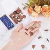 SUNNYCLUE 20 Pairs 2 Styles Half Round Walnut Wood Stud Earring Findings MAK-SC0001-22-3