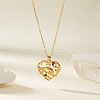 Mom Daughter Hand in Hand Family Heart Alloy Pendant Necklaces FS-WG2DA38-04-1