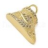 Rack Plating Brass Cubic Zirconia Pendants KK-K392-10G-2