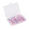 497Pcs 5 Style Rainbow ABS Plastic Imitation Pearl Beads OACR-YW0001-07A-4