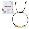 Round Natural Rhodochrosite & Amber & Amazonite Braided Bead Braxcelets for Women Men MO5035-1