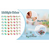  56Pcs 7 Colors Glass & Acrylic Charms FIND-TA0002-90-18
