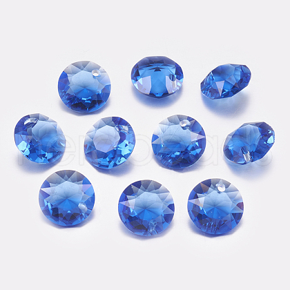 Faceted Glass Rhinestone Charms RGLA-F051-12mm-206-1