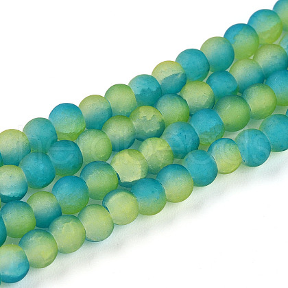 Crackle Glass Beads Strands GLAA-N009-4mm-10-1