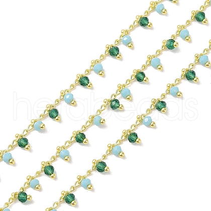 Brass & Glass Link Chain CHC-A009-05G-02-1