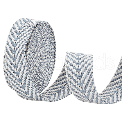 5 Yards Polycotton Jacquard Arrow Ribbon OCOR-WH0078-173C-1