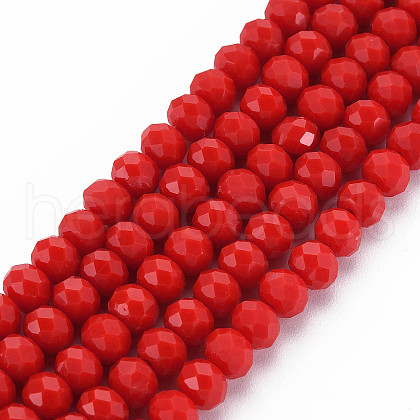 Opaque Solid Color Glass Beads Strands EGLA-A034-P2mm-D22-1