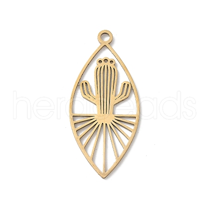 304 Stainless Steel Filigree Pendants STAS-K298-15G-1