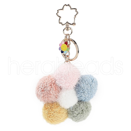 Flower Plush Pendant Keychain KEYC-F039-01-1