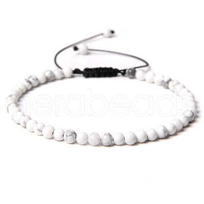 Adjustable women's Howlite Beaded bracelet CN3407-47-1