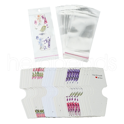 36Pcs 6 Styles Cardboard Fold Over Paper Display Hanging Cards CDIS-FS0001-13-1