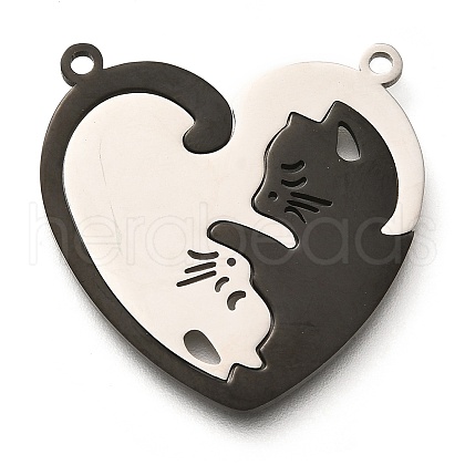 304 Stainless Steel Split Pendants STAS-Z119-10-1