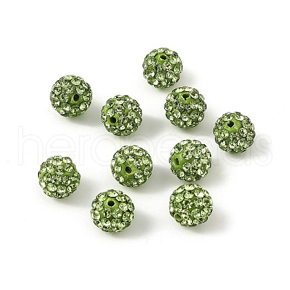 Pave Disco Ball Beads X-RB-H258-8MM-214-1