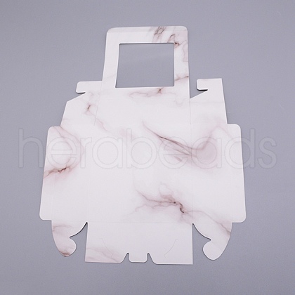 Marble Pattern Paper Cardboard Jewelry Boxes X-CON-WH0039-08-1