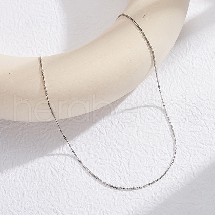 925 Sterling Silver Wheat Chain Necklaces for Women NJEW-H048-03P-1
