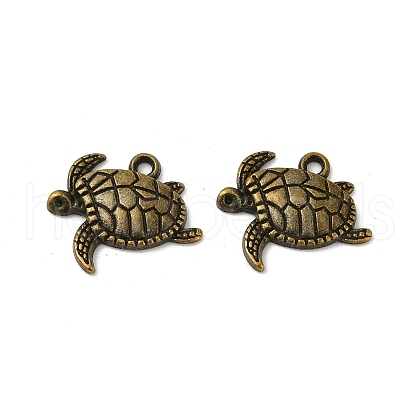 Tibetan Style Alloy Sea Turtle Pendants TIBEP-Q041-029AB-NR-1