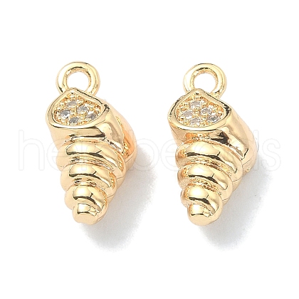 Brass Micro Pave Cubic Zirconia Pendants KK-A194-05G-1
