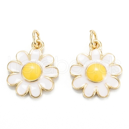 Brass Enamel Pendants KK-M220-04G-B-1