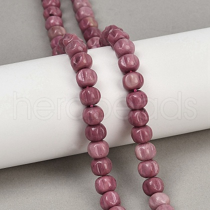 Natural Rhodonite Beads Strands G-Z080-B07-8x6mm-1