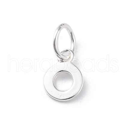 925 Sterling Silver Letter Charms STER-C012-01S-O-1