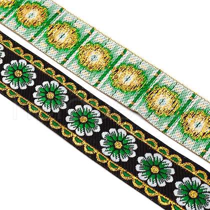 Ethnic Embroidery Polyester Ribbons OCOR-WH0074-07-1