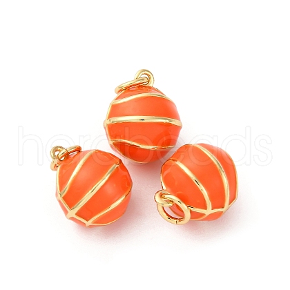 Brass Enamel Charms KK-Q098-01G-1