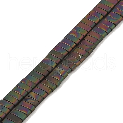 Electroplated Frosted Non-magnetic Synthetic Hematite Beads Strands G-G089-A01-01-1