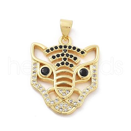 Brass Micro Pave Cubic Zirconia Pendants KK-Z098-22G-1