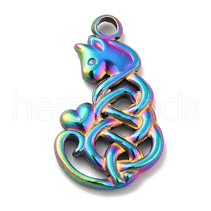 Ion Plating(IP) 201 Stainless Steel Pendants STAS-P312-01MC-1
