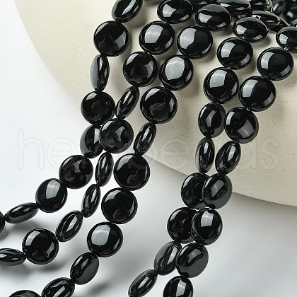 Natural Black Onyx Beads Strands G-H1310-1-1
