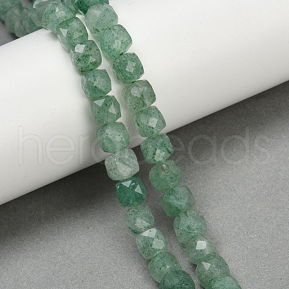 Natural Green Strawberry Quartz Beads Strands G-H078-C42-6mm-1