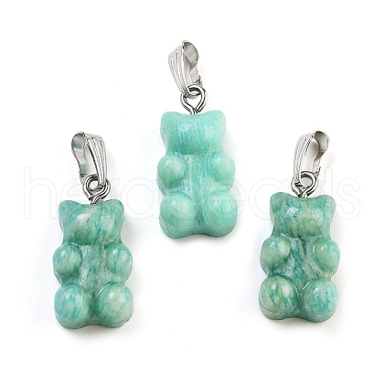 Natural Amazonite Pendants G-G854-01P-12-1